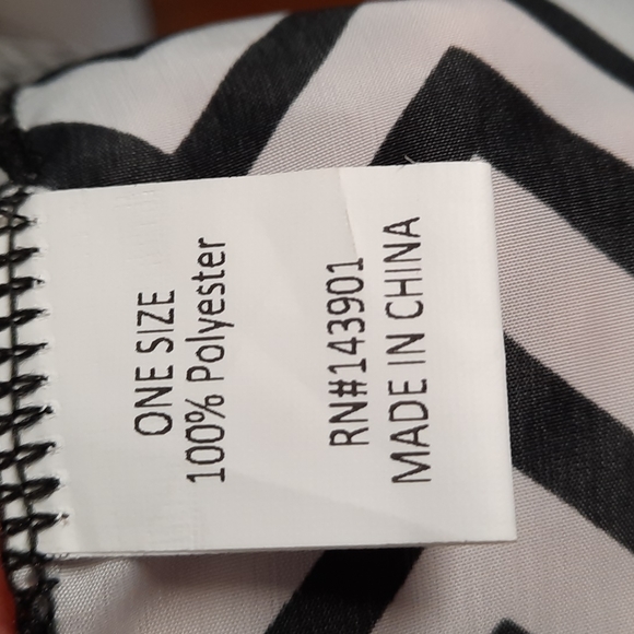 Swim Suit Cover Up Black White Chevron Polyester Quick Dry Flowy Tank Dress - Picture 7 of 9